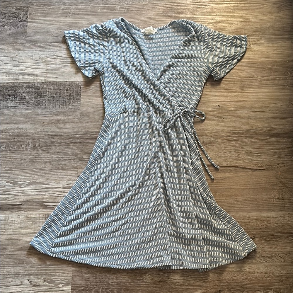 Caution To The Wind Striped Wrap Dress - Picture 2 of 5